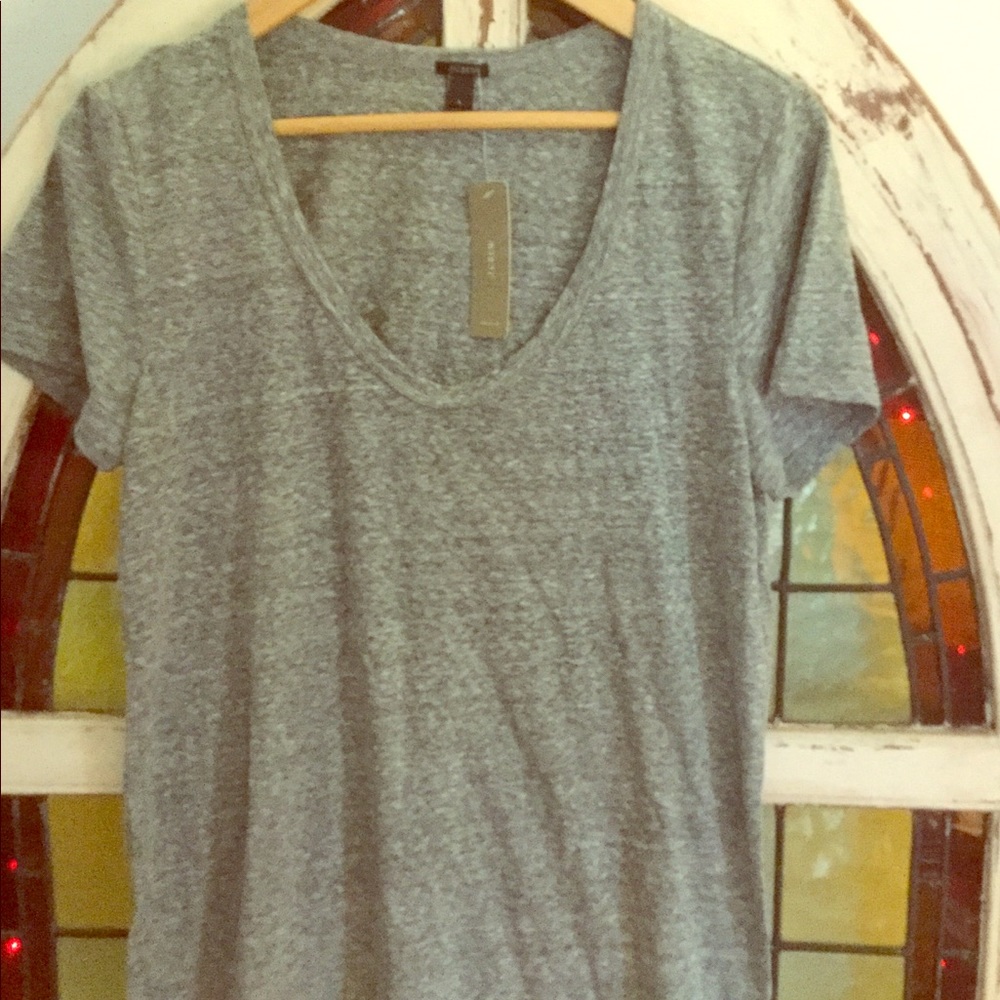 J.Crew Scoop Neck Heathered T-shirt!